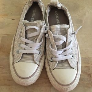 Converse Shoreline Pink and White Stripes